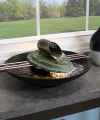 Sunnydaze Soothing Balance Slate Tabletop Fountain with LED Light - 7-Inch