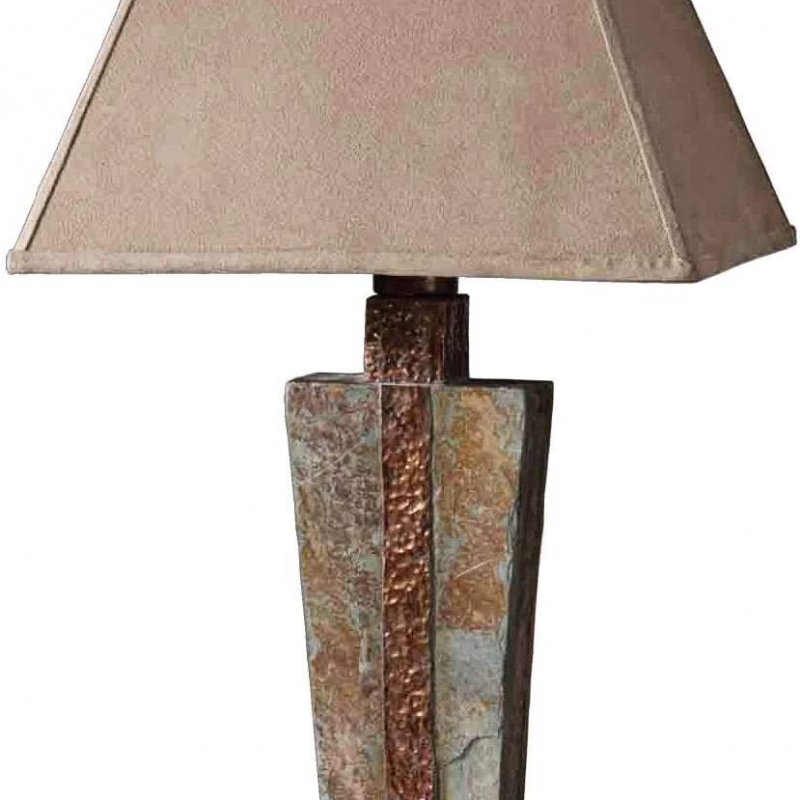 Uttermost Slate & Copper Indoor or Outdoor Table Lamp