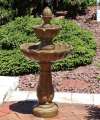 Sunnydaze Blooming Flower Outdoor Tier Fountain - Backyard Water Feature & Garden Fountain for The Patio, Yard, & Deck - 38 Inch Tall