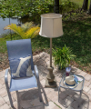 Kenroy Home 32269COQN Patio Floor Lamps, Outdoor, Coquina