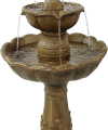 Sunnydaze Blooming Flower Outdoor Tier Fountain - Backyard Water Feature & Garden Fountain for The Patio, Yard, & Deck - 38 Inch Tall